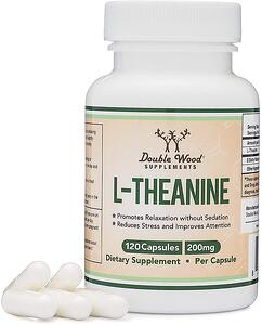 Double Wood, L-Theanine/ Л-Теанин, 120 капсули
