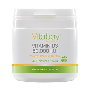 Vitabay, Витамин D3, 50 000 IU, 100 g, прах