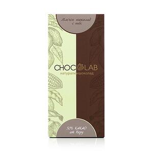 Chocolab Млечен Шоколад 50% какао с бадеми, Перу - 80 гр.-Copy