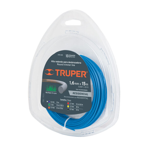 TRUPER корда за тример - кръгла; 1,6 мм - 15 м TRUPER корда за тример - кръгла; 1,6 мм - 15 м