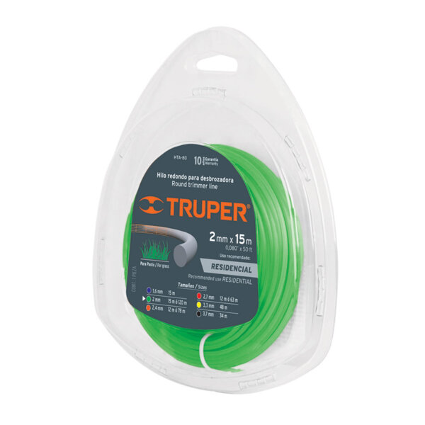 TRUPER корда за тример - кръгла; 2 мм - 15 м TRUPER корда за тример - кръгла; 2 мм - 15 м