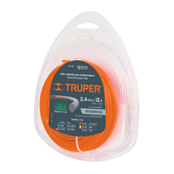 TRUPER корда за тример - кръгла; 2,4 мм - 12 м TRUPER корда за тример - кръгла; 2,4 мм - 12 м