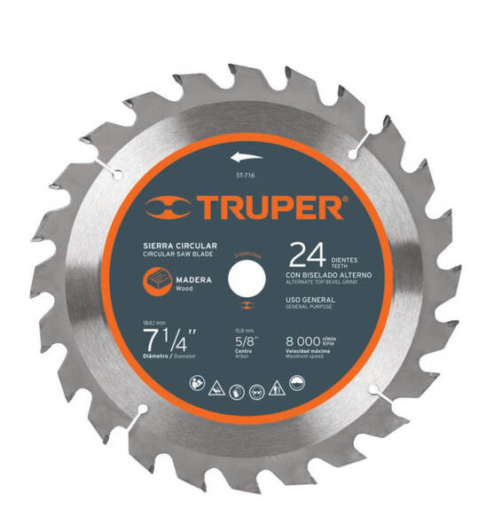 TRUPER Диск за циркуляр 20 зъба – Ø184 мм TRUPER Диск за циркуляр 20 зъба – Ø184 мм