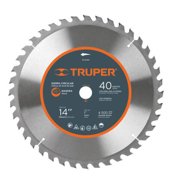 TRUPER Диск за циркуляр за дърво – Ø356 мм TRUPER Диск за циркуляр за дърво – Ø356 мм