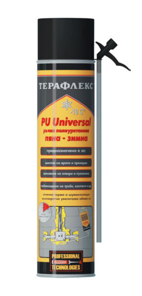 ТЕРАФЛЕКС PU UNIVERSAL WINTER - ЗИМНА РЪЧНА МОНТАЖНА ПЯНА ТЕРАФЛЕКС PU UNIVERSAL WINTER - ЗИМНА РЪЧНА МОНТАЖНА ПЯНА