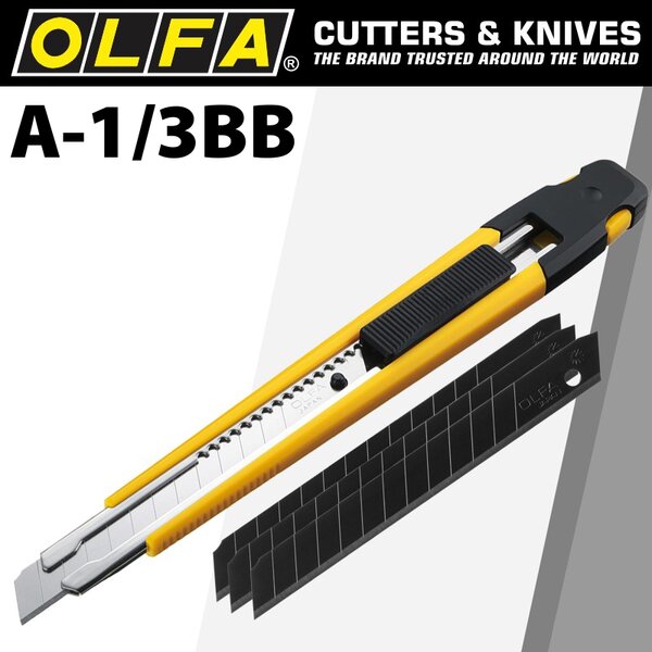 Макетен нож STANDARD, OLFA A 1, 9 mm, AB, PROMO 3 ABB Макетен нож STANDARD, OLFA A 1, 9 mm, AB, PROMO 3 ABB