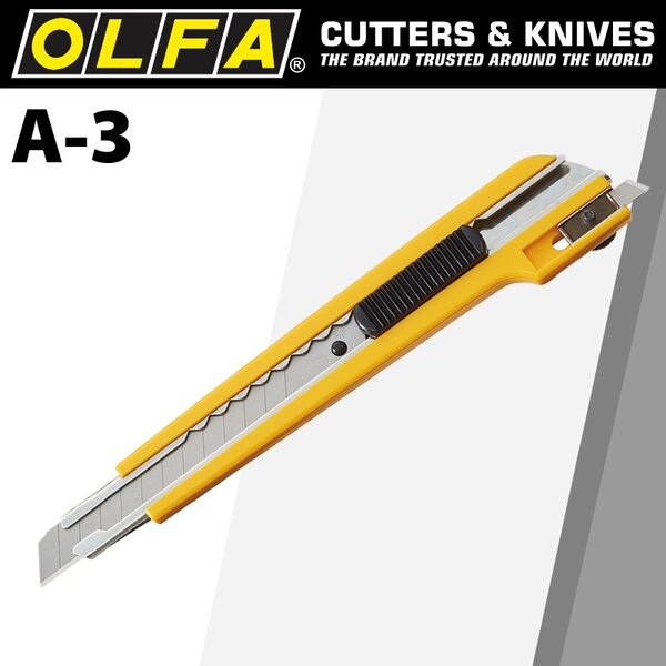 Макетен нож STANDART, OLFA A 3, 9 mm, AB, ABB Макетен нож STANDART, OLFA A 3, 9 mm, AB, ABB