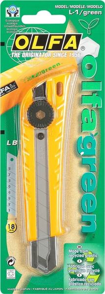 Макетен нож HEAVY, OLFA L 1 GREEN, 18 mm, LB, LBB Макетен нож HEAVY, OLFA L 1 GREEN, 18 mm, LB, LBB