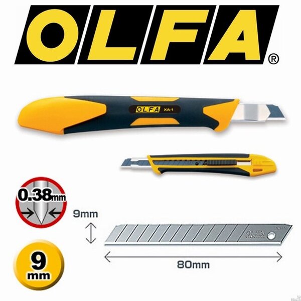 Макетен нож STANDARD, OLFA XA 1, 9 mm, AB, ABB Макетен нож STANDARD, OLFA XA 1, 9 mm, AB, ABB