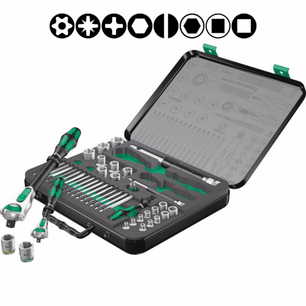 Комплект инструменти WERA, Zyklop, 1/4", 1/2", 43 части Комплект инструменти WERA, Zyklop, 1/4", 1/2", 43 части