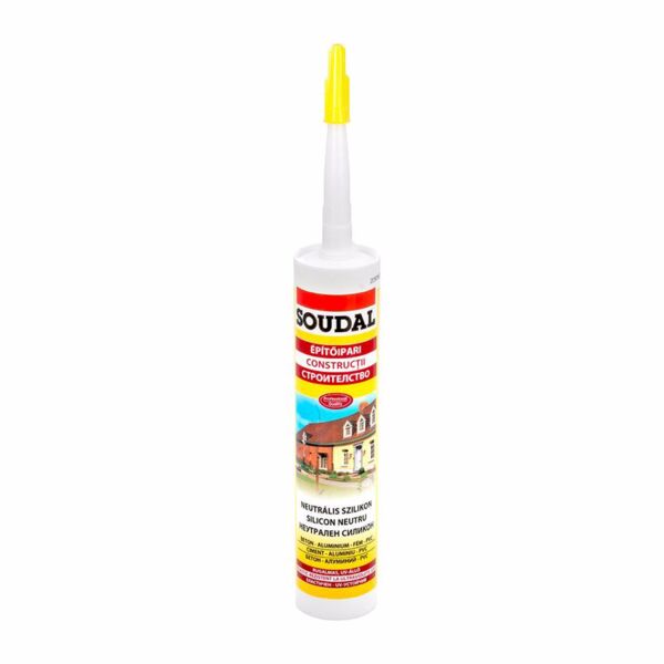 Неутрален силикон SOUDAL, 300 ml, прозрачен Неутрален силикон SOUDAL, 300 ml, прозрачен