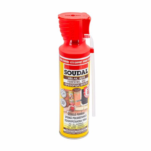 PU монтажна пяна SOUDAL, Genious gun, 500 ml, ръчна PU монтажна пяна SOUDAL, Genious gun, 500 ml, ръчна
