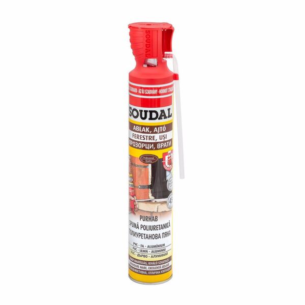 PU монтажна пяна SOUDAL, Genious gun, 750 ml, ръчна PU монтажна пяна SOUDAL, Genious gun, 750 ml, ръчна