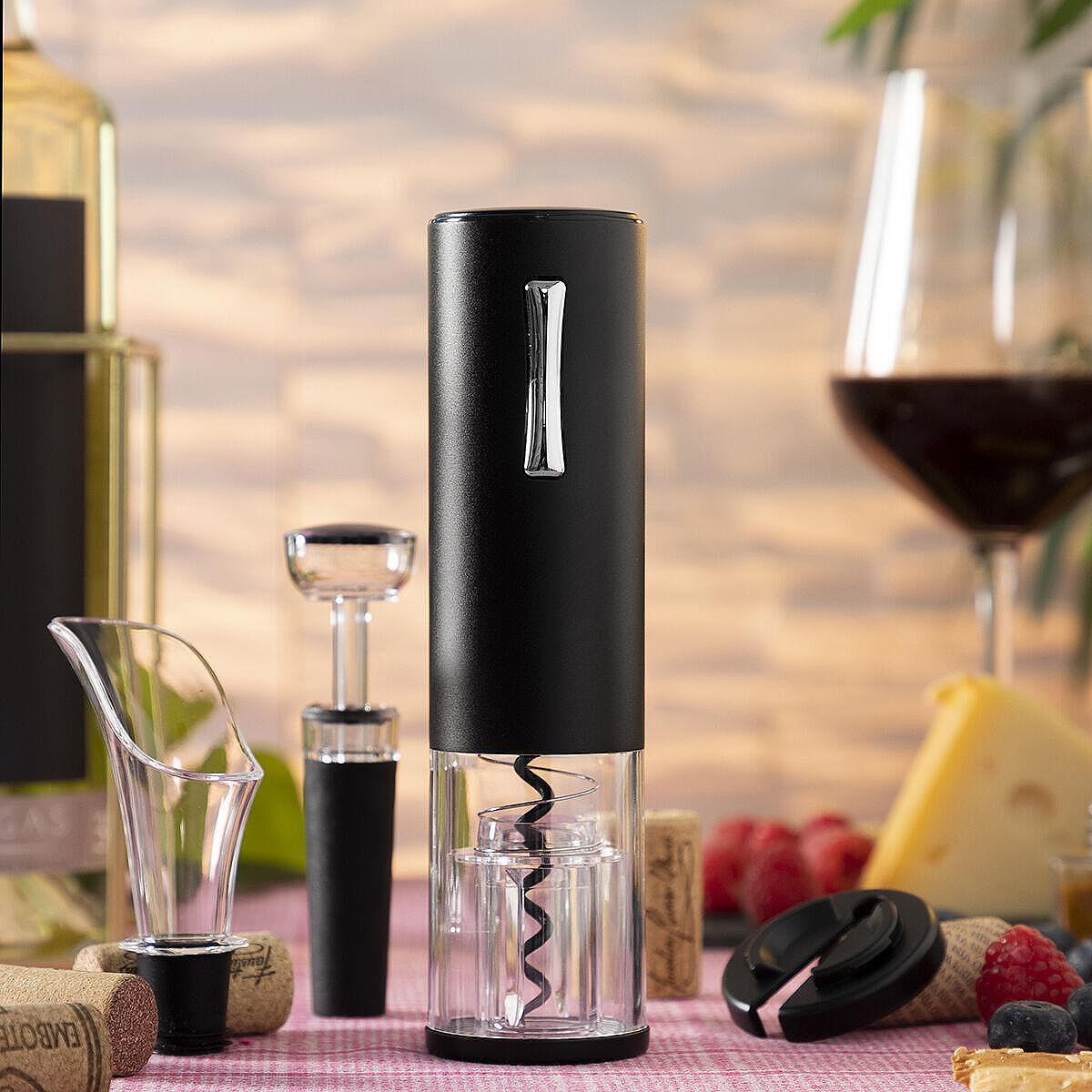 Акумулаторен Електрически Тирбушон с Аксесоари за Вино Corklux InnovaGoods
