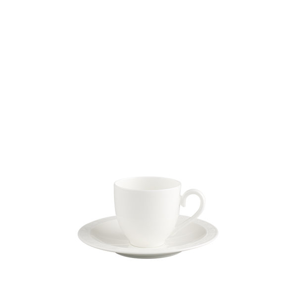 чаша с чинийка за еспресо Villeroy & Boch, White Pearl Espresso чаша с чинийка за еспресо Villeroy & Boch, White Pearl Espresso
