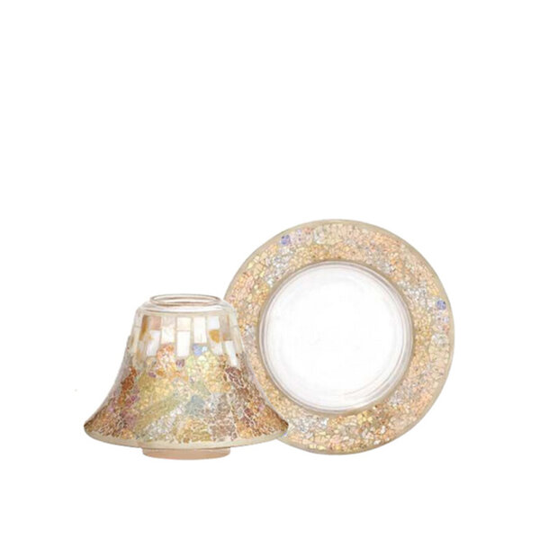 КОМПЛЕКТ АБАЖУР И ПОДЛОЖКА YANKEE CANDLE GOLD AND PEARL ГОЛЯМ КОМПЛЕКТ АБАЖУР И ПОДЛОЖКА YANKEE CANDLE GOLD AND PEARL ГОЛЯМ