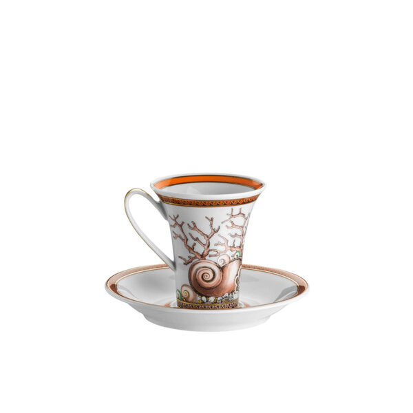 чаша за еспресо Versace Étoiles de la Mer with espresso чаша за еспресо Versace Étoiles de la Mer with espresso