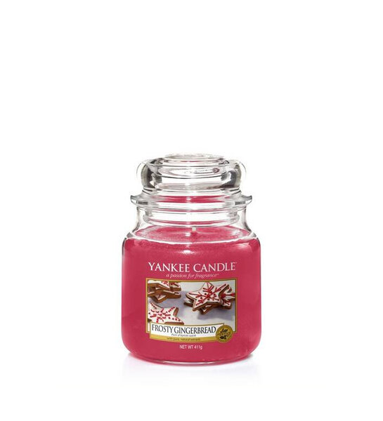 Свещ среден буркан Yankee Candle Frosty Gingerbread Свещ среден буркан Yankee Candle Frosty Gingerbread
