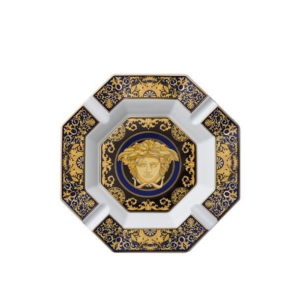 пепелник Versace Medusa blue Ashtray 24 cm пепелник Versace Medusa blue Ashtray 24 cm