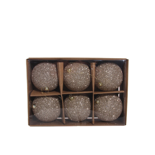 К-Т КОЛЕДНИ СТЪКЛЕНИ ТОПКИ Shishi FLOCKING BALL 8 СМ 6 БР К-Т КОЛЕДНИ СТЪКЛЕНИ ТОПКИ Shishi FLOCKING BALL 8 СМ 6 БР
