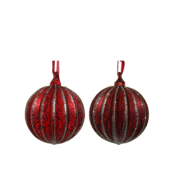 КОЛЕДНА СТЪКЛЕНА ТОПКА Shishi LINED INSIDE SHINY RED 8 CM КОЛЕДНА СТЪКЛЕНА ТОПКА Shishi LINED INSIDE SHINY RED 8 CM