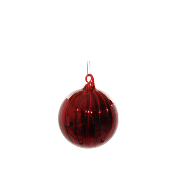 КОЛЕДНА СТЪКЛЕНА ТОПКА Shishi LINED INSIDE SHINY RED 10 CM КОЛЕДНА СТЪКЛЕНА ТОПКА Shishi LINED INSIDE SHINY RED 10 CM