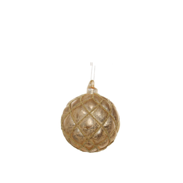 КОЛЕДНА СТЪКЛЕНА ТОПКА Shishi GOLDMAT ANTIQUE BALL 8 CM КОЛЕДНА СТЪКЛЕНА ТОПКА Shishi GOLDMAT ANTIQUE BALL 8 CM
