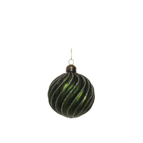 КОЛЕДНА ТОПКА ЗЕЛЕНА Shishi GREEN GOLD GLITTER BALL 8 CM КОЛЕДНА ТОПКА ЗЕЛЕНА Shishi GREEN GOLD GLITTER BALL 8 CM