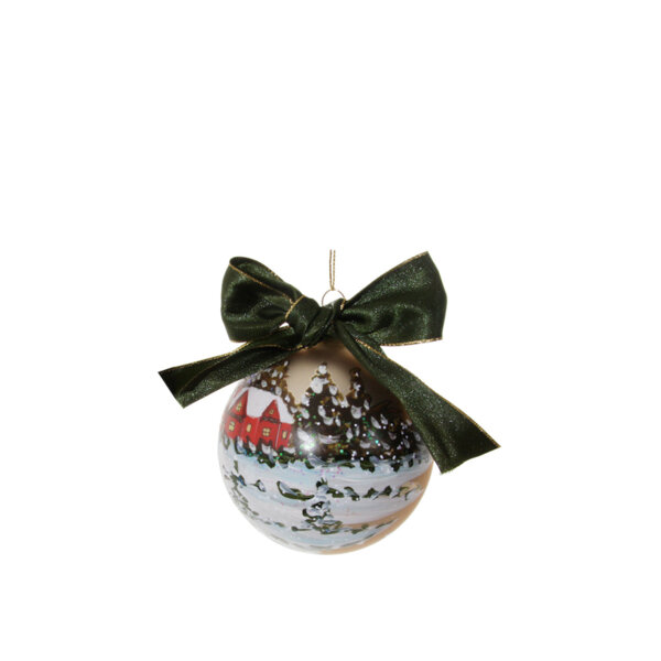 КОЛЕДНА СТЪКЛЕНА ТОПКА Shishi GLASS BALL HOUSE SNOWMA 8 CM КОЛЕДНА СТЪКЛЕНА ТОПКА Shishi GLASS BALL HOUSE SNOWMA 8 CM