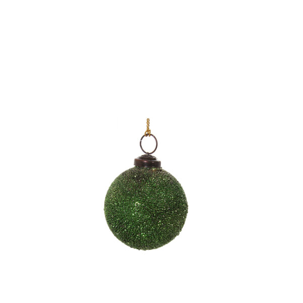 КОЛЕДНА ТОПКА ЗЕЛЕНА Shishi GREEN CRYST BEAD BALL 7 CM КОЛЕДНА ТОПКА ЗЕЛЕНА Shishi GREEN CRYST BEAD BALL 7 CM