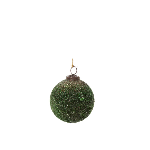 КОЛЕДНА ТОПКА ЗЕЛЕНА Shishi GREEN CRYST BEAD BALL 10 CM КОЛЕДНА ТОПКА ЗЕЛЕНА Shishi GREEN CRYST BEAD BALL 10 CM
