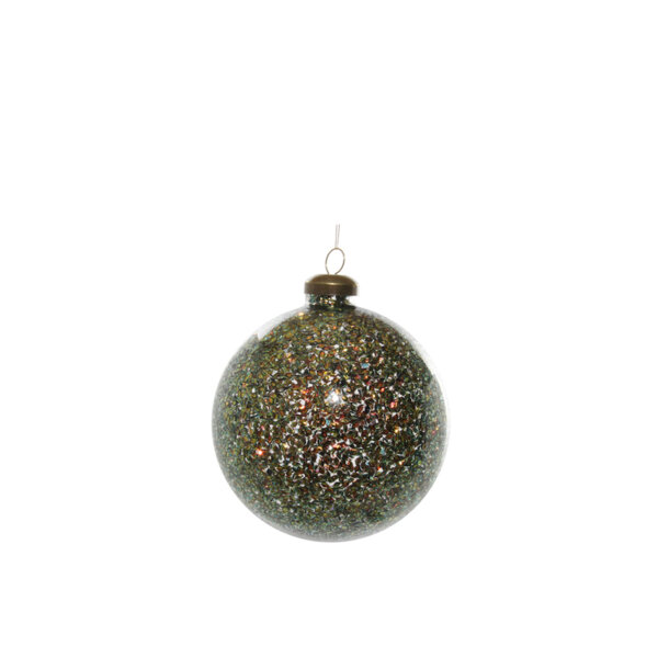 КОЛЕДНА ТОПКА ПРОЗРАЧНА Shishi TRANSPER GLITTER IN 10CM КОЛЕДНА ТОПКА ПРОЗРАЧНА Shishi TRANSPER GLITTER IN 10CM