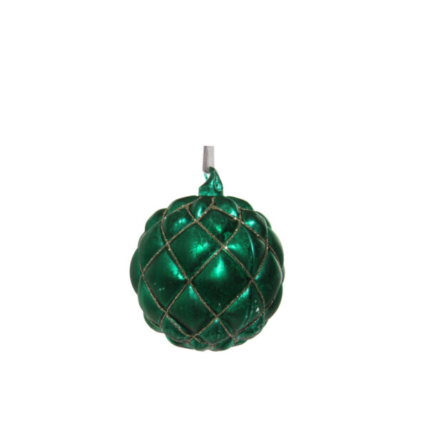 КОЛЕДНА СТЪКЛЕНА ТОПКА Shishi GREEN MAT ANTIQUE BALL 10 CM КОЛЕДНА СТЪКЛЕНА ТОПКА Shishi GREEN MAT ANTIQUE BALL 10 CM