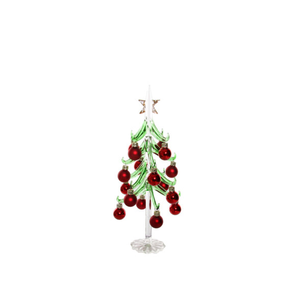 СТЪКЛЕНА КОЛЕДНА ЕЛХА ЗЕЛ/ЧЕРВ Shishi GLASS TREE BALL СТЪКЛЕНА КОЛЕДНА ЕЛХА ЗЕЛ/ЧЕРВ Shishi GLASS TREE BALL