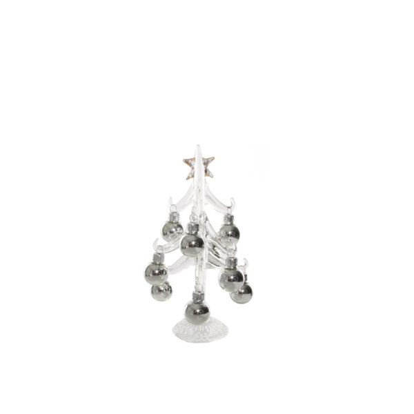 СТЪКЛЕНА КОЛЕДНА ЕЛХА Shishi GLASS TREE SILVER СТЪКЛЕНА КОЛЕДНА ЕЛХА Shishi GLASS TREE SILVER