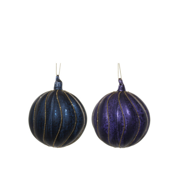 КОЛЕДНА СТЪКЛЕНА ТОПКА SHISHI BLUE-PURPLE BALL 1 БР 10 CM КОЛЕДНА СТЪКЛЕНА ТОПКА SHISHI BLUE-PURPLE BALL 1 БР 10 CM